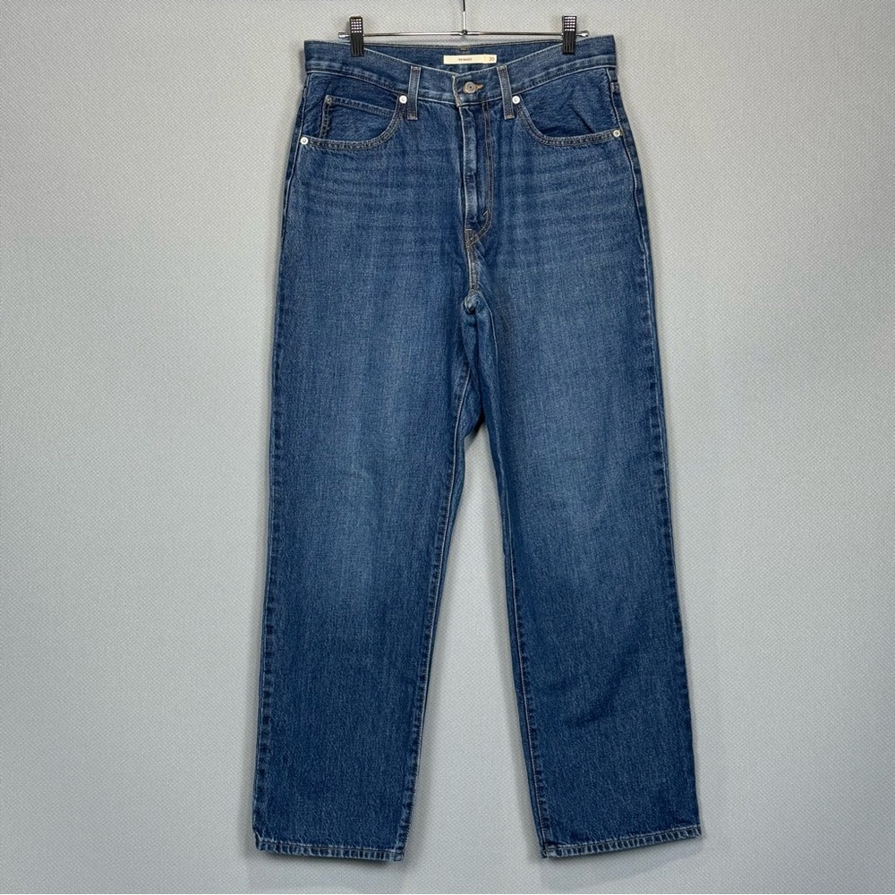 Levis Jeans Women 30x31 Blue 94 Baggy Wide Leg High Rise Medium Wash Denim